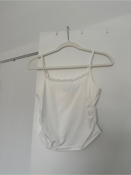 Cider Tops - Cider White Lace-Trim Camisole